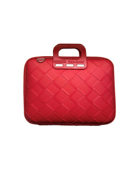 MALLETTE BOMBATA INTRECCIATO 13'' ROUGE