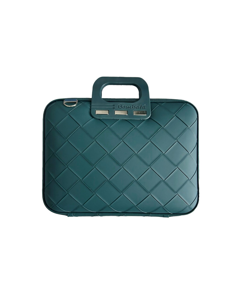 MALLETTE BOMBATA INTRECCIATO 13'' NAVY