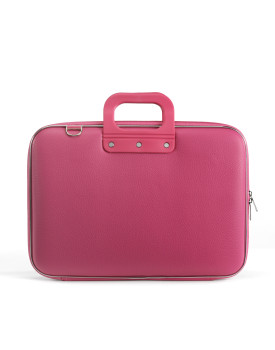 MALLETTE CLASSIC BOMBATA VINYLE 15" ROSE FONCE