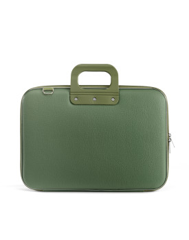 MALLETTE CLASSIC BOMBATA VINYLE 15" VERT PALE