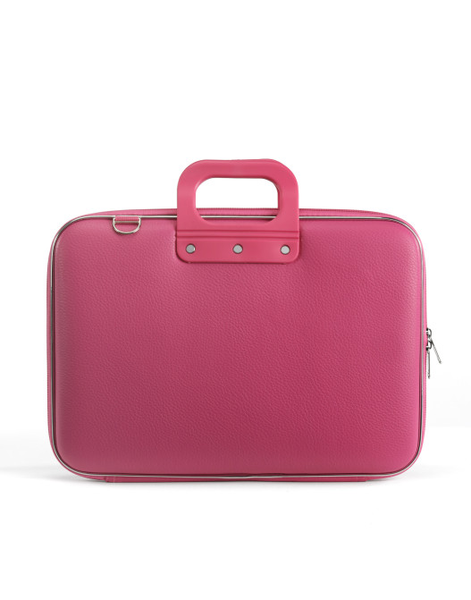 MALLETTE CLASSIC MEDIOBOMBATA VINYLE 13" ROSE FONCE