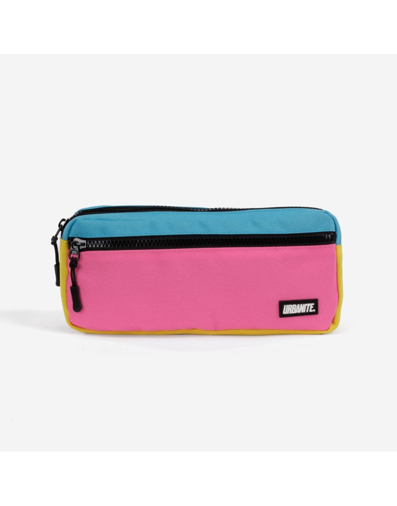 SAC A BANDOULIERE URBANITE LA PAZ TURQUOISE-JAUNE FLUO-ROSE FONCE